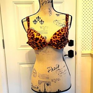 NEVER WORN! Leopard print 1990s Wonderbra!